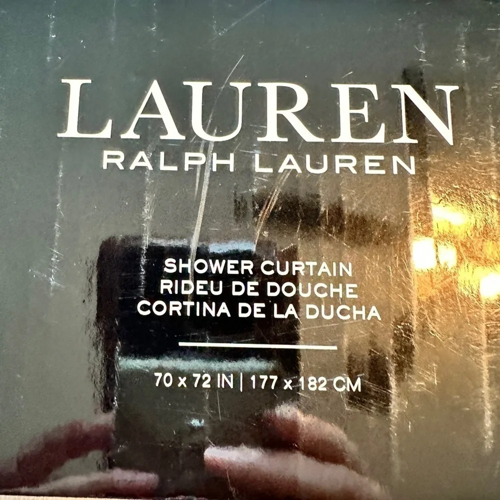 NWT - Ralph Lauren Elegant Cream/Tan/Rust flower Shower Curtain (70x72)